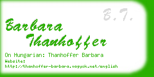 barbara thanhoffer business card